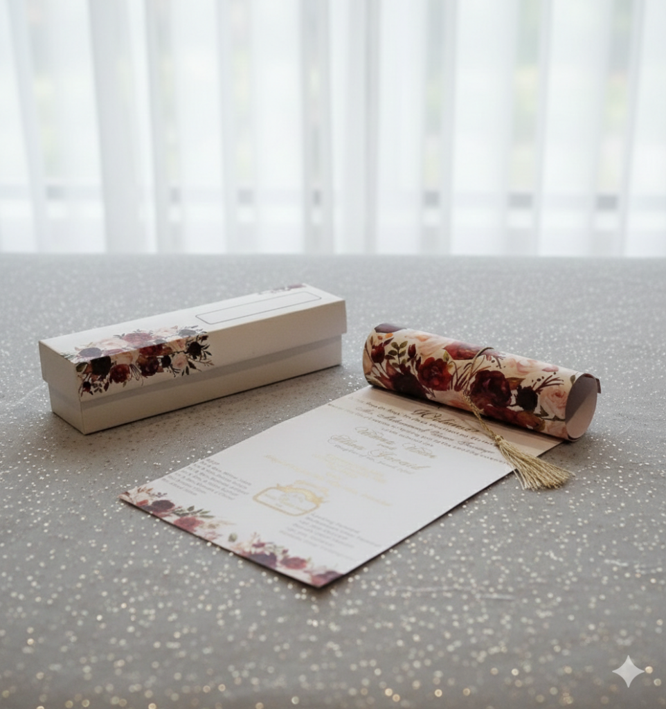 Scroll Wedding Cards Pakistan
