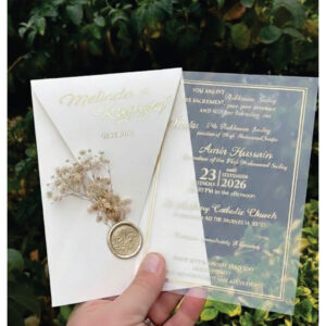 Plastic Wedding Card