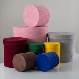 velvet round boxes