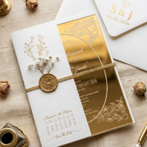 golden acrylic wedding cards pakistan
