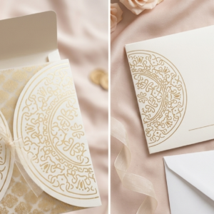 wedding cards golden print