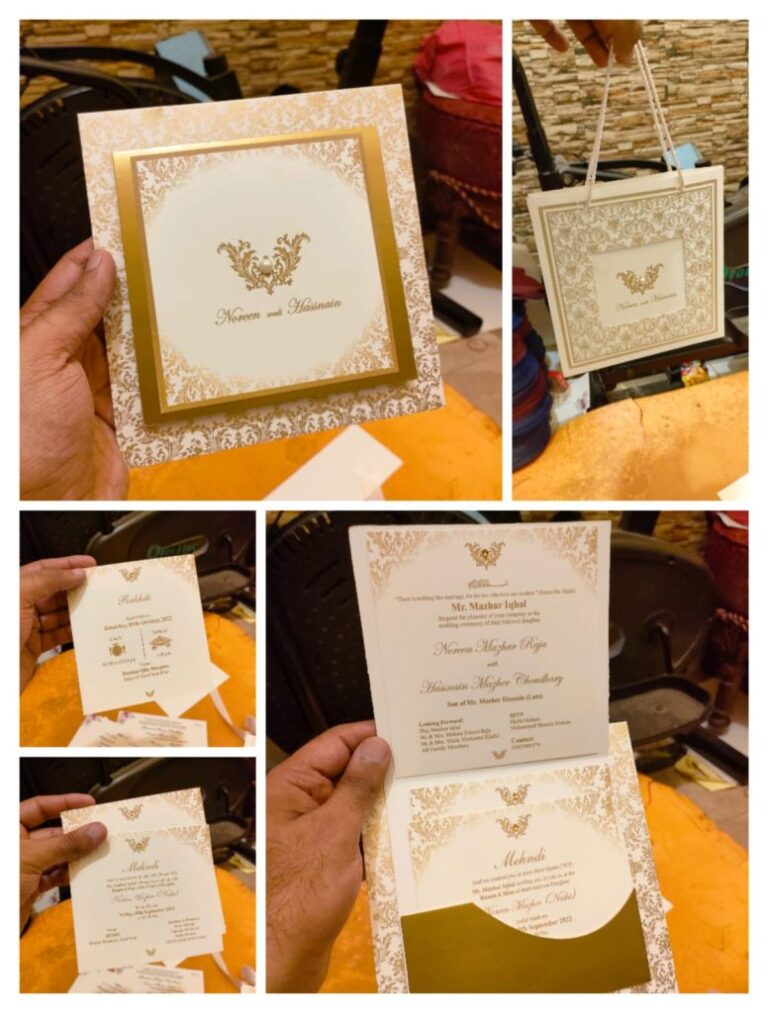 off-white wedding card
