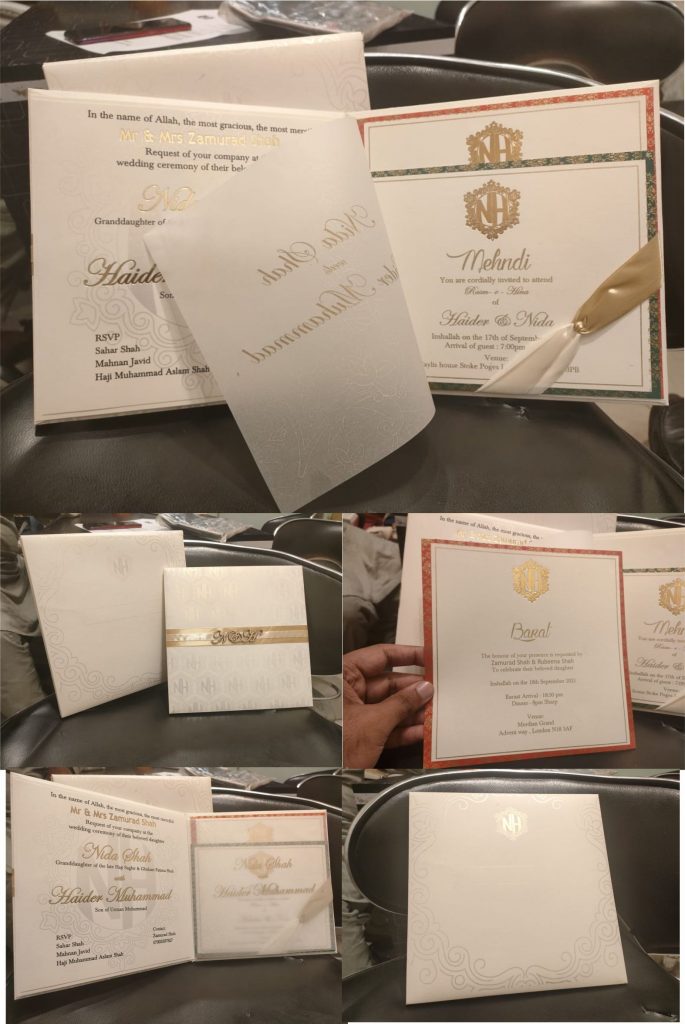 Weddding Cards Islamabad